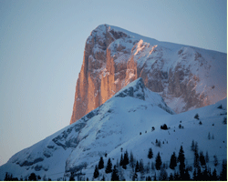 Le Pic derre depuis le studio de ski à Superdevoluy Bu
